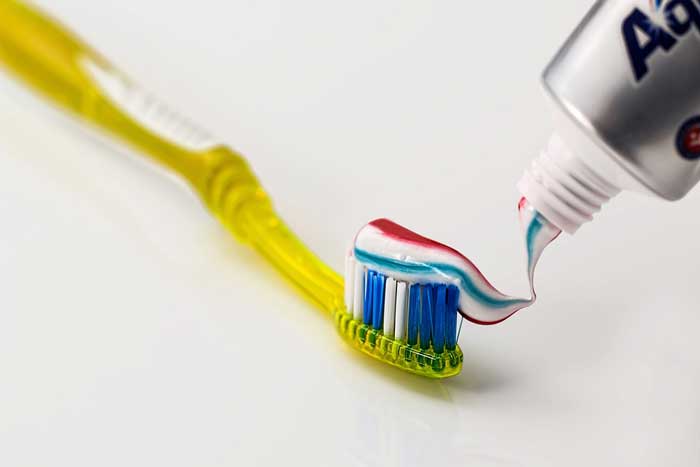 tooth paste and tooth brush