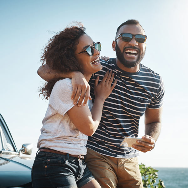 young laughing couple