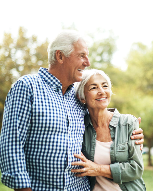 senior couple on walk