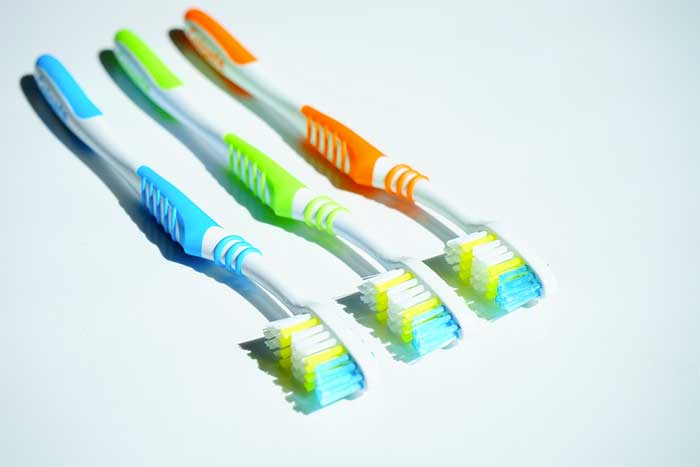 3 tooth brushes