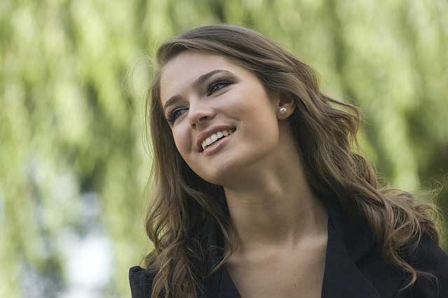 Young girl smiling